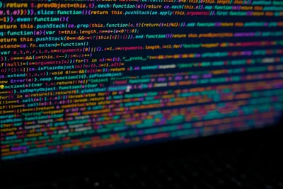Lines of code on a screen
