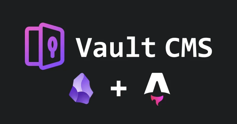 Astro and Obsidian logos stacked vertically with a "+" (plus) sign between them.